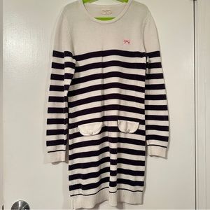 Stripes knit long sleeve dress
